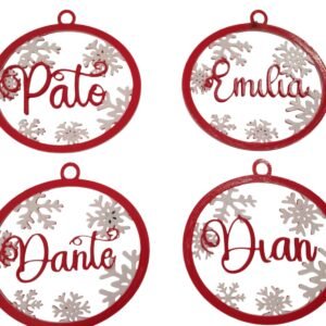 Adornos Navideños Personalizados kit x4