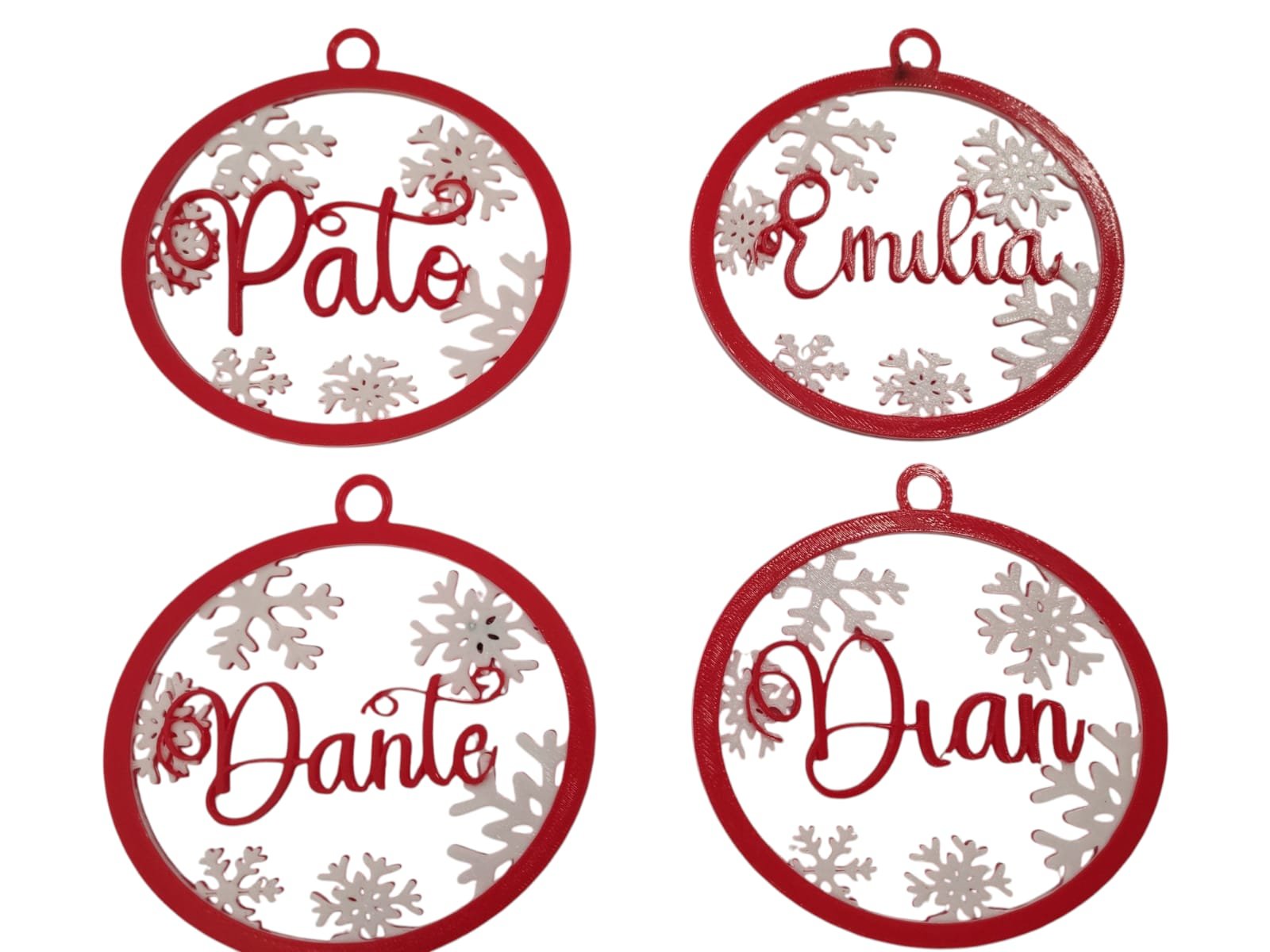 Adornos Navideños Personalizados kit x4